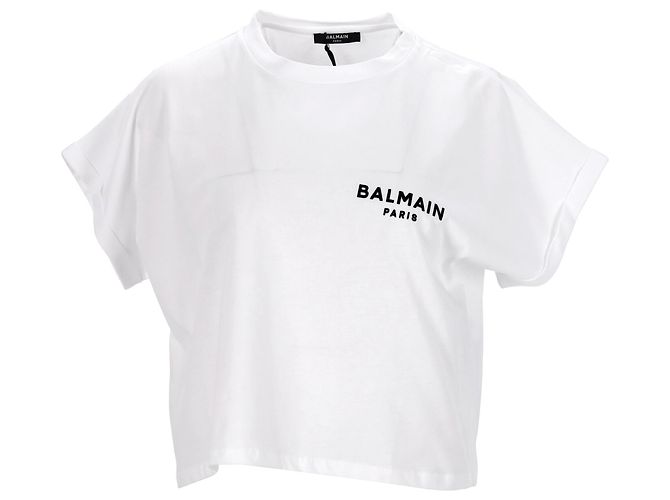 Top cropped Balmain em branco