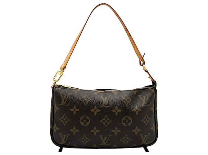 Pochette Accessoire Louis Vuitton Marrom Lona  ref.1848337