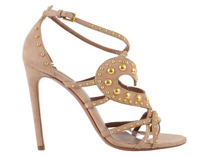 Alaïa Talons en daim roses
