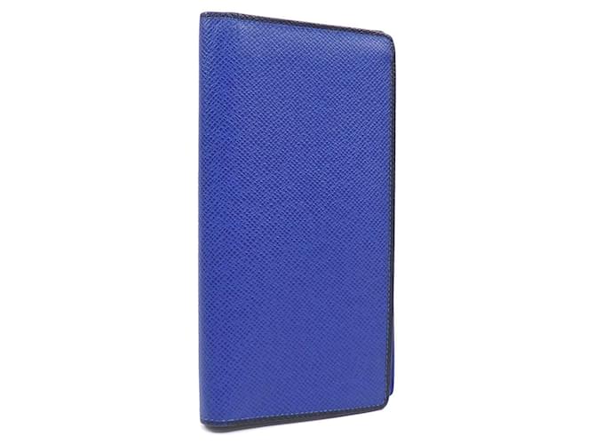 Louis Vuitton Brazza Wallet Navy blue Leather  ref.1848829