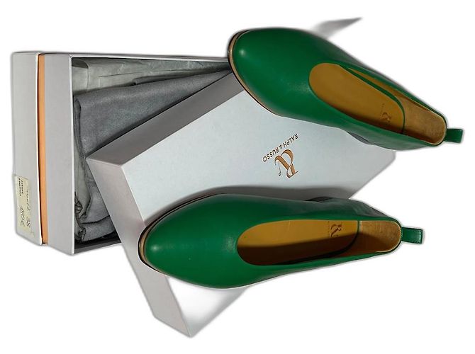Bailarinas Ralph & Russo de piel verde
