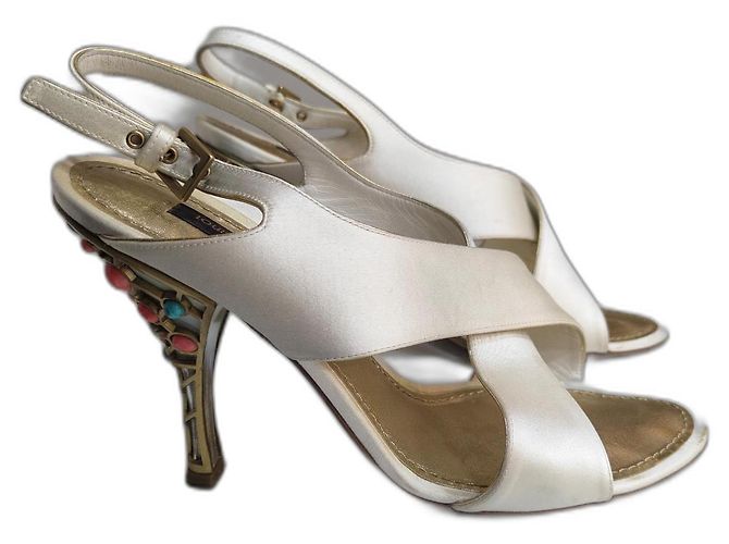 Louis Vuitton Lederpumps Weiß