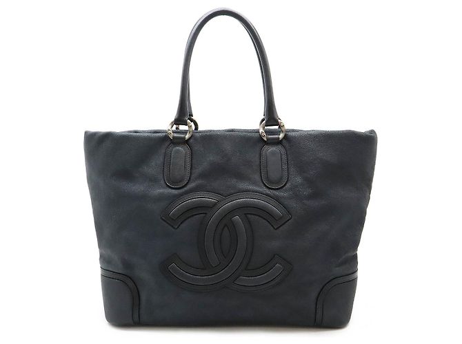 Bolsa tote de caviar Chanel Coco Mark Preto