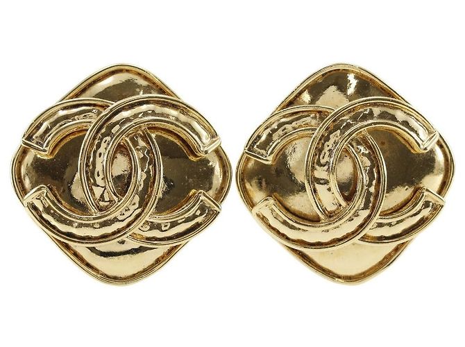 Chanel Coco Mark Ohrringe vergoldet 94P Golden