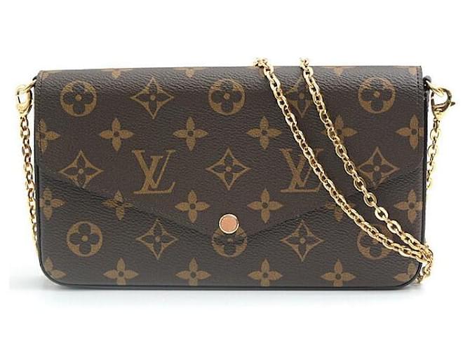 Louis Vuitton Monogram Pochette Felicie Bag M81896 Brown Cloth  ref.1850475