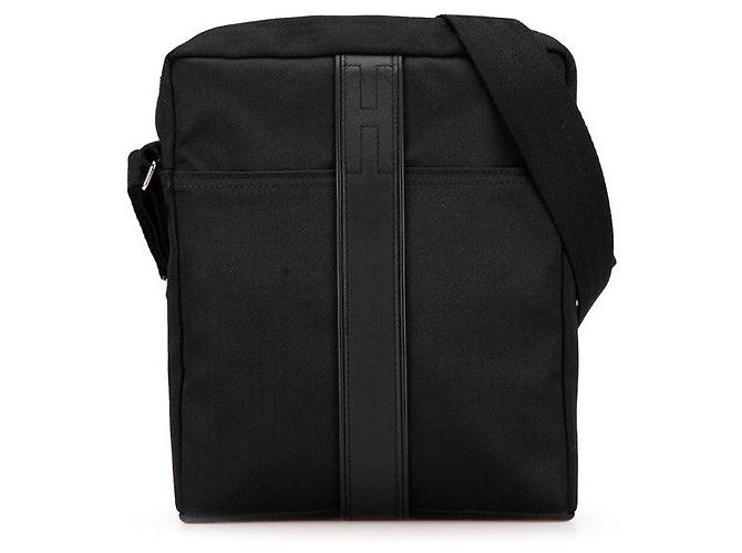 Hermès Hermes Acapulco Chevron Leather Shoulder Bag Black