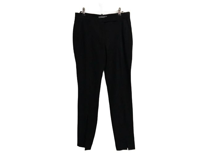 Alexander Mcqueen Schwarze gerade Hose aus Acetat