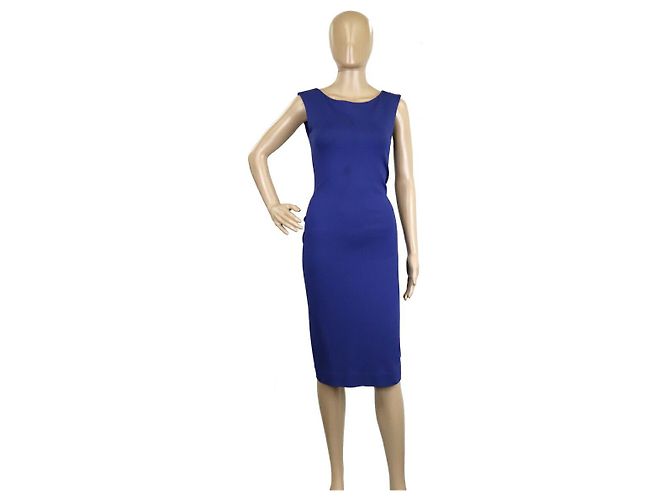 Autre Marque DF STUDIO Diane von Furstenberg Rayon Kleid Blau