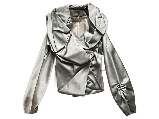 Autre Marque Guy Laroche Seidenjacke Bronze Größe S