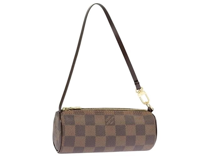 LOUIS VUITTON Damier Ebene Papillon Pouch LV Auth 98544  ref.1851309