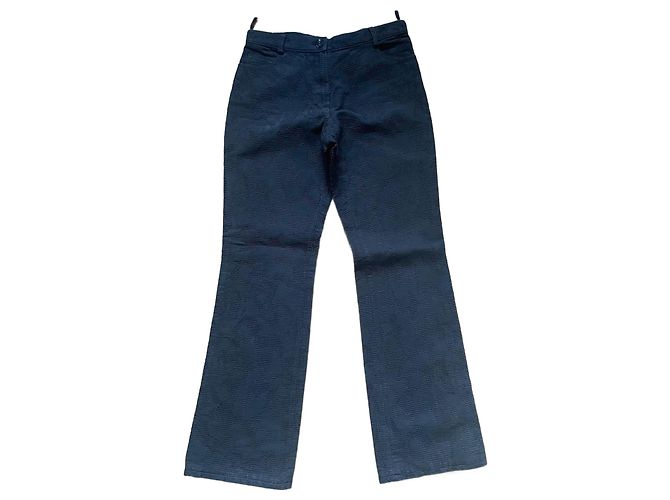 Jeans Chanel Monogramma Logo Doppio CC Neri Cotone Nero
