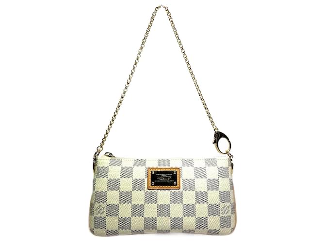 Louis Vuitton Pochette Mila MM N60027 Clutch White Cloth  ref.1851658