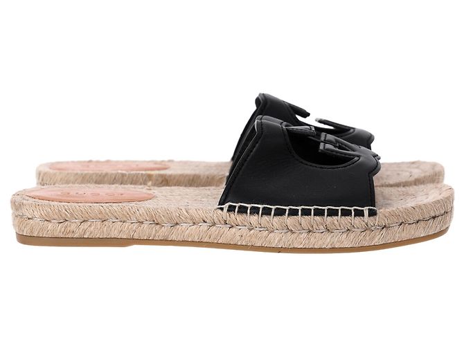 Espadrillas Gucci Interlocking G in pelle nera