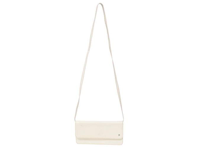 Céline Bolsa transversal Celine Mini Logo em couro branco