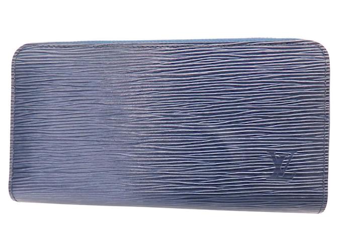 Louis Vuitton Epi Leather Zippy Wallet Blue  ref.1852029