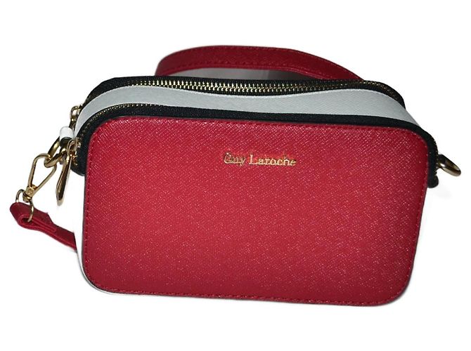 Borsa a mano Guy Laroche bianca e rossa in similpelle Bianco Rosso