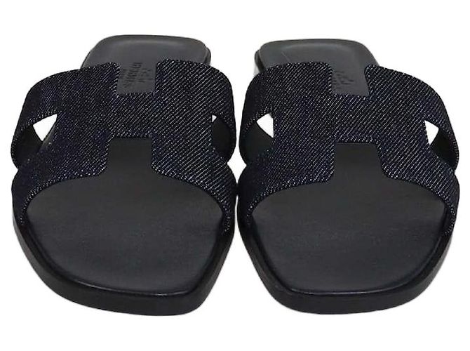 Oran Hermès HERMES Flats T.EU Tecido Azul
