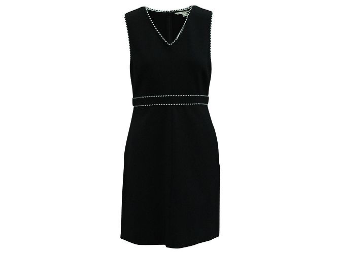 Diane Von Furstenberg Vestido negro con detalle en V