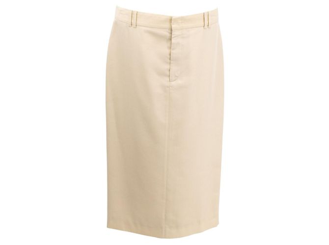 Jupe Gucci en laine beige Blanc Écru