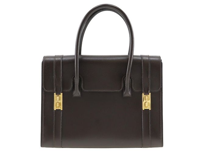 Hermès Bolsa Hermes Drag 27 em couro box calf Marrom