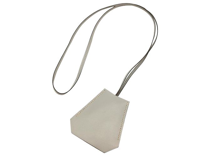 Ring Hermès Chaveiro Clochette Hermes Marrom Couro Bezerro-como bezerro