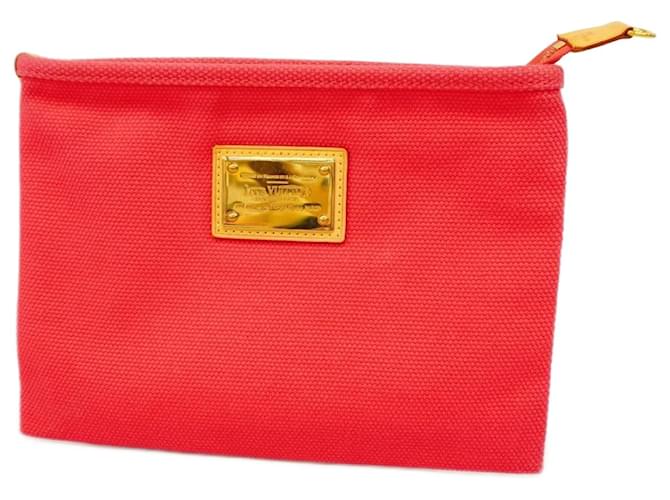 Pochette Plat Louis Vuitton Rosa Lona  ref.1854023