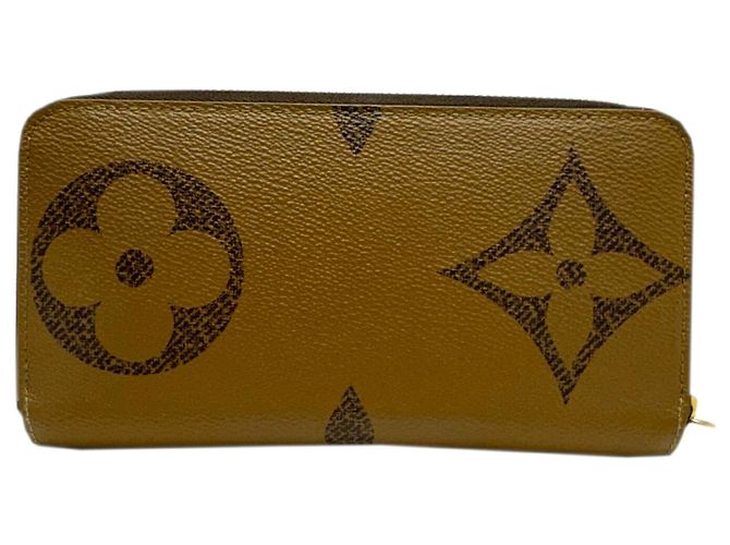 Portefeuille long à billets Monogram Reverse Louis Vuitton Marron