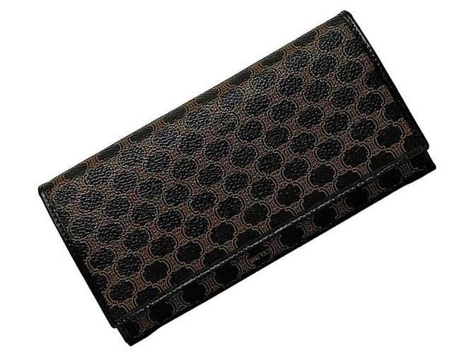 Céline Celine Bi-Fold Langbörse Braun Schwarz
