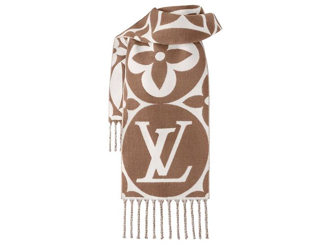 Louis Vuitton Cachecol Medallion LV novo Marrom