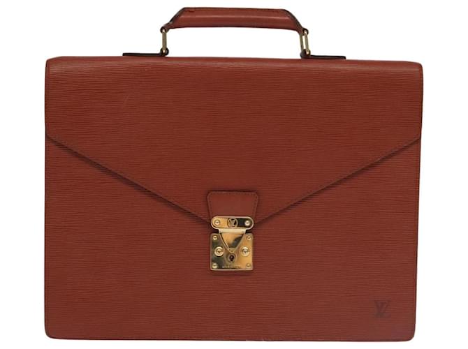 Louis Vuitton Serviette Conseiller Brown Leather  ref.1854876