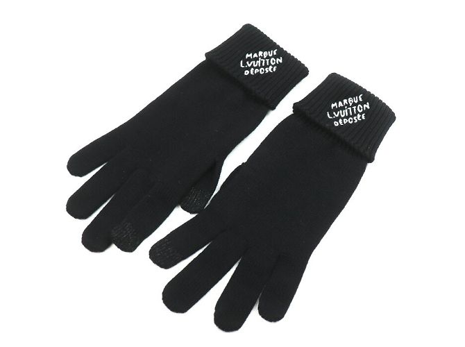 Louis Vuitton Damier Heritage Handschuhe Schwarz