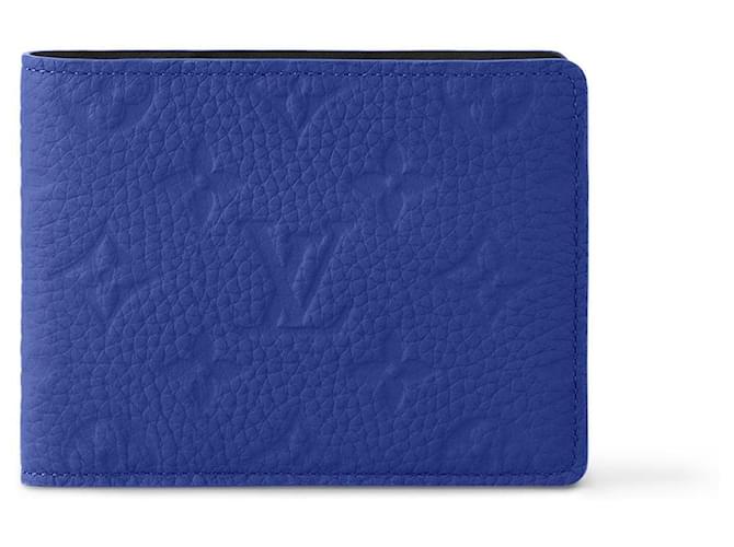 Louis Vuitton LV Multiple wallet enw Blue Leather  ref.1855282
