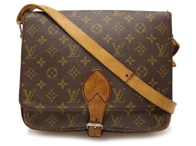 Louis Vuitton Cartouchiere Brown Cloth  ref.1855317