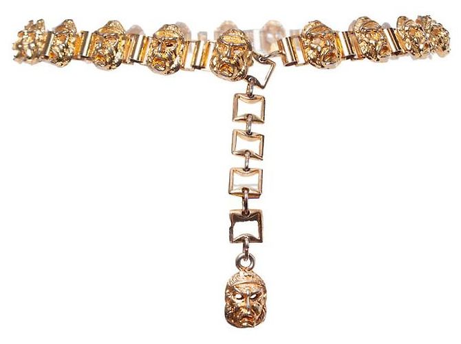Cinturón de teatro de cadena dorada Gianni Versace Dorado