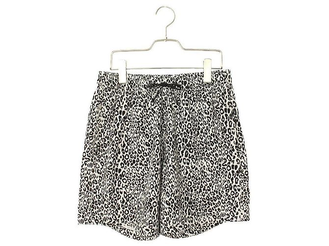 Amiri Leopard Pattern Swim Shorts White
