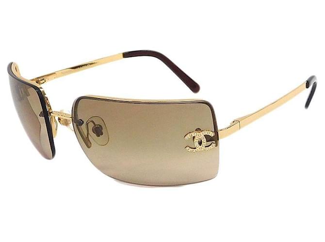 Chanel Sunglasses Golden Light brown Plastic ref.1855584