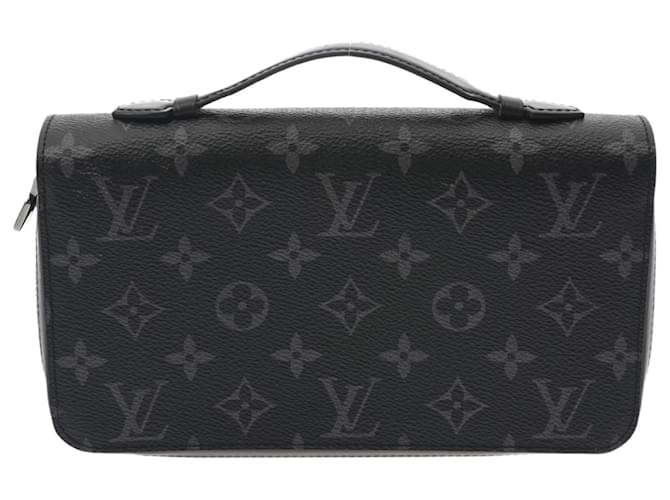 Louis Vuitton Monogram Eclipse Zippy XL Travel Case Brown Black Patent leather Cloth  ref.1856015