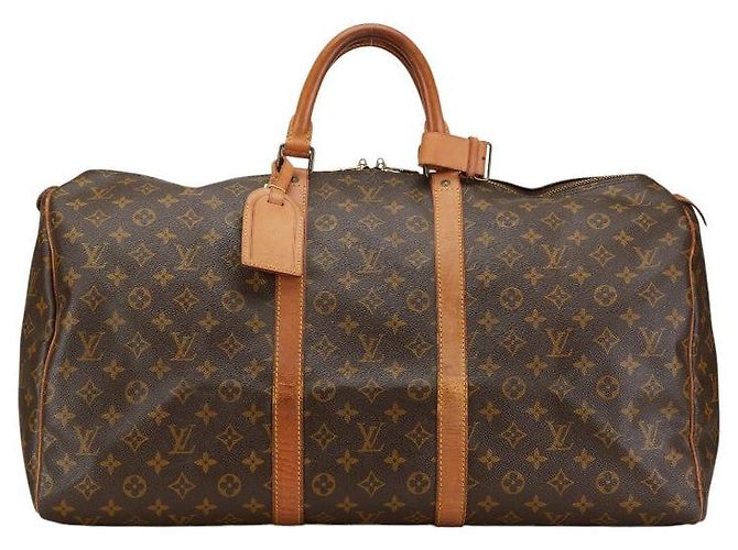 Bolsa de viagem Louis Vuitton Monogram Keepall 55 M41424 Marrom