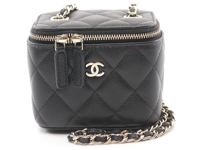 Chanel Mini Vanity Case Shoulder Bag Black