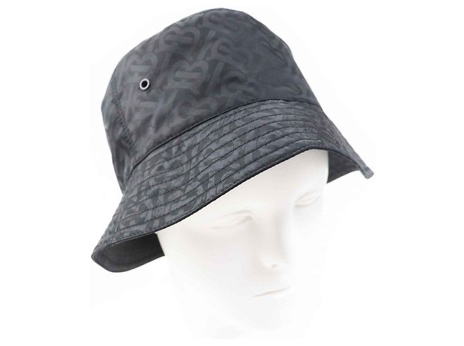 Burberry TB Logo Hat Black Nylon Polyester
