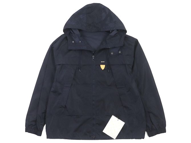 Nylon Regenjacke Blouson Louis Vuitton 1A5CWA Marineblau