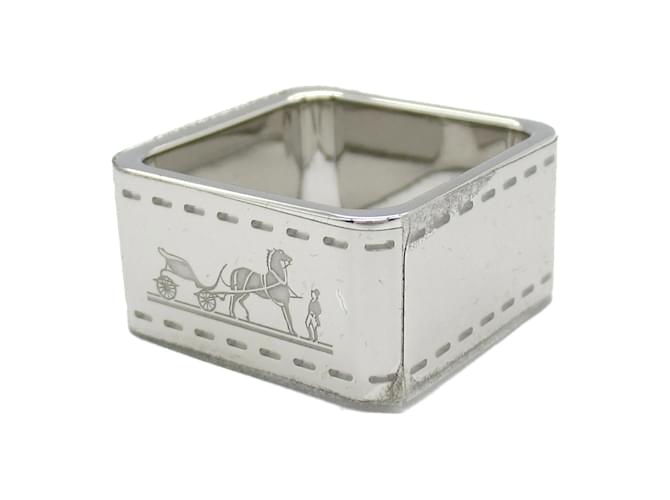Hermès Hermes Silver Scarf Ring Silvery Metal  ref.1857589