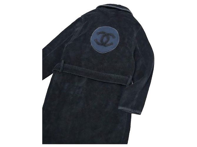 Cappotto Chanel in lana nero e blu