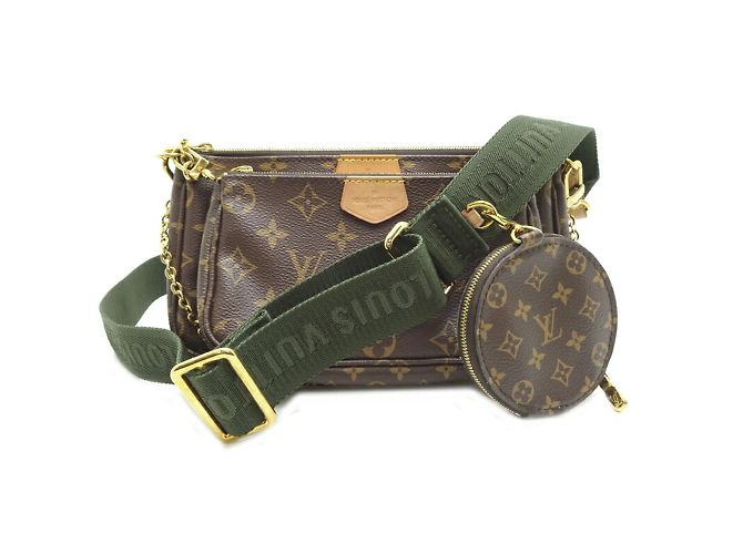 Multi Pochette Accessoires Tasche von Louis Vuitton Braun Khaki