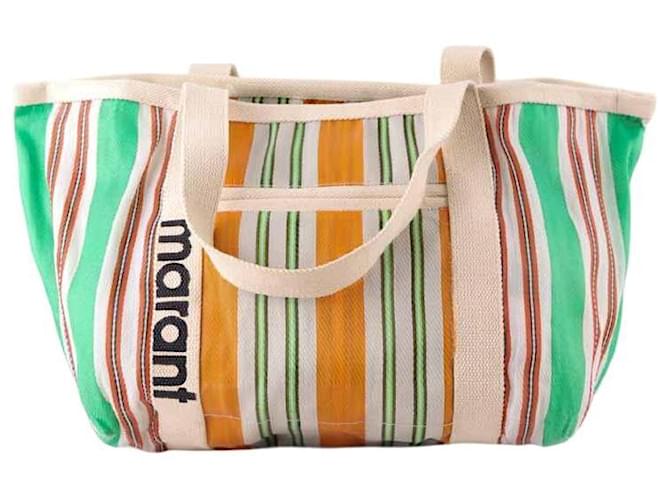 ★Isabel Marant★ Warden Striped Nylon Tote Bag Orange Multi Isabel Marant Warden Striped Nylon Tote | Wardrobe Icons