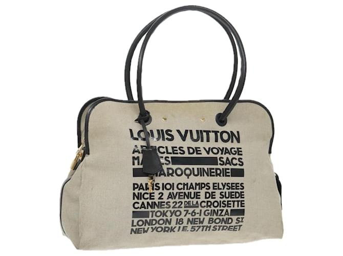 LOUIS VUITTON Cruise line Artikurda Voyage Bag Canvas Gray M92806 Auth bs19949 Brown Cloth  ref.1858090