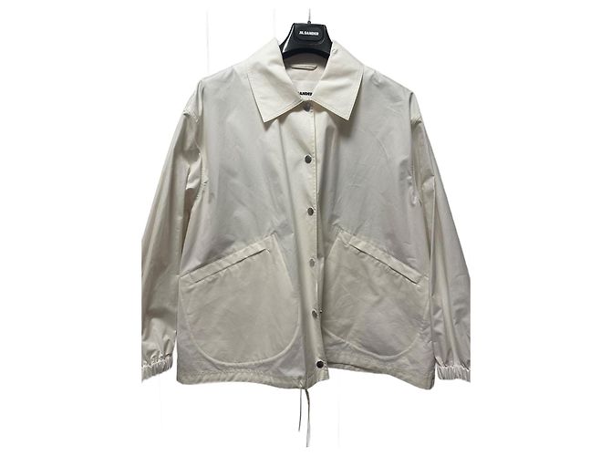 Giacca con logo Jil Sander Nero Bianco sporco