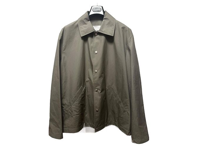 Giacca con logo Jil Sander Nero Verde oliva