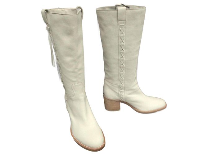 Sartore Lederstiefel creme