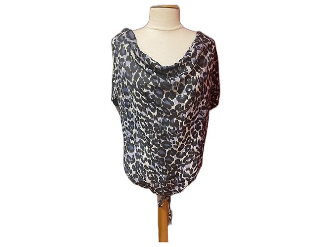 Pablo De Gerard Darel Blusa Pablo Gérard Darel Stampa Leopardata Cotone Seta Taglia 38 Stampa leopardo